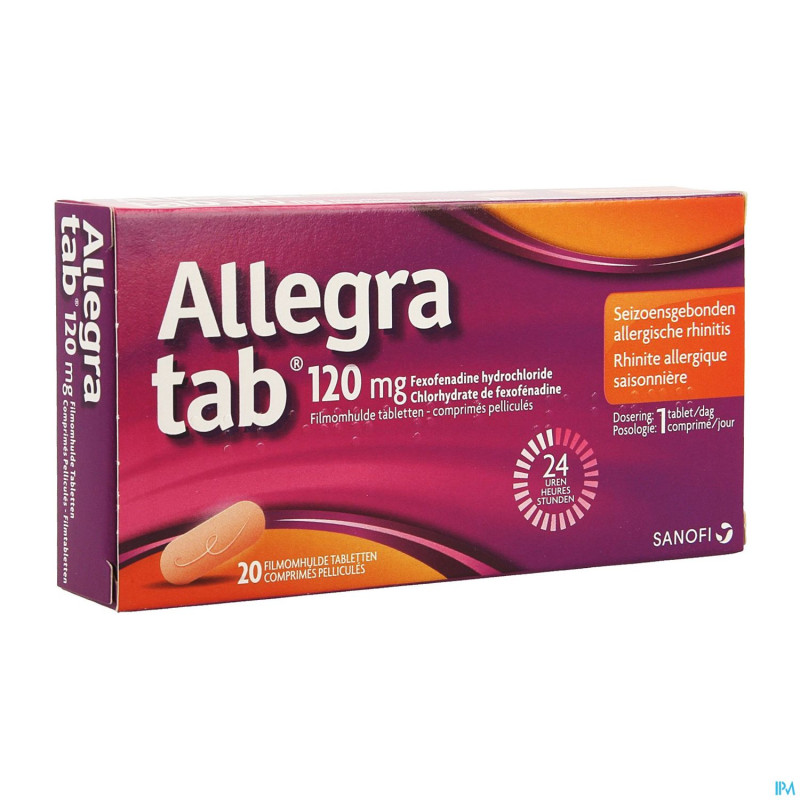 Allegra tab 120mg comp pell 20 x 120mg