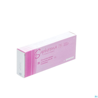 Saphirena 0,075 mg sandoz comp enrobe  1 x  28