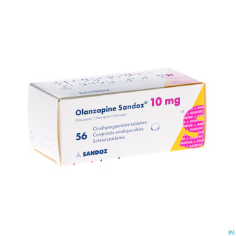 Olanzapine 10 mg sandoz orodisp comp 56