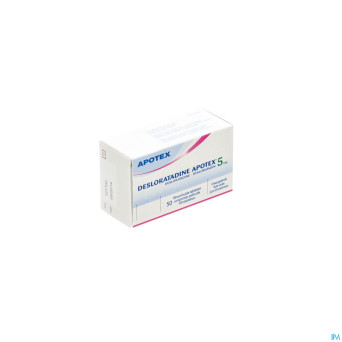 Desloratadine apotex  5mg comp pell  50 x  5 mg