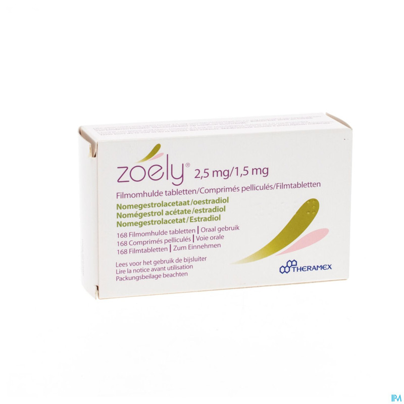 Zoely 2,5 mg/1,5 mg comp pell 168