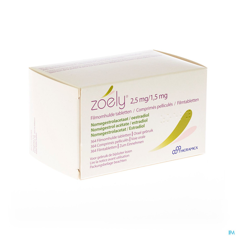 Zoely 2,5 mg/1,5 mg comp pell 364
