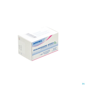 Desloratadine apotex  5mg comp pell 100 x  5 mg