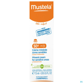 Mustela sol creme minerale zone sensible 50+ 15ml