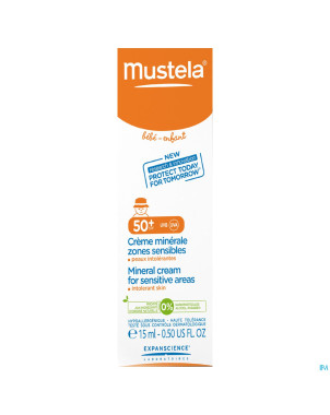 Mustela sol creme minerale zone sensible 50+ 15ml