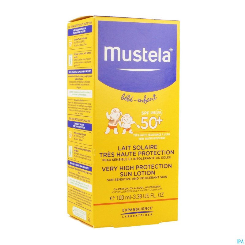 Mustela bb sl lait tres haute protection 50+ 100ml