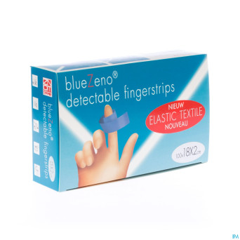 Bluezeno detectable fingerstrip blue 18x2cm 100