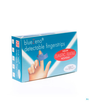 Bluezeno detectable fingerstrip blue 18x2cm 100