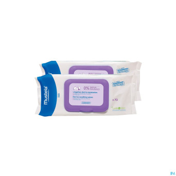Mustela bb lingettes nettoy.+apais.duo offre  2x70