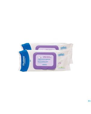Mustela bb lingettes nettoy.+apais.duo offre  2x70