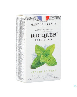 Ricqles alcool de menthe fl 3cl