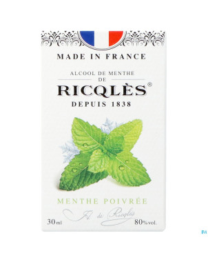 Ricqles alcool de menthe fl 3cl