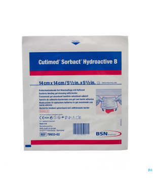 Cutimed sorbact hydroactive b 14x14,0cm  1 7993302