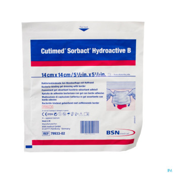 Cutimed sorbact hydroactive b 14x14,0cm  1 7993302
