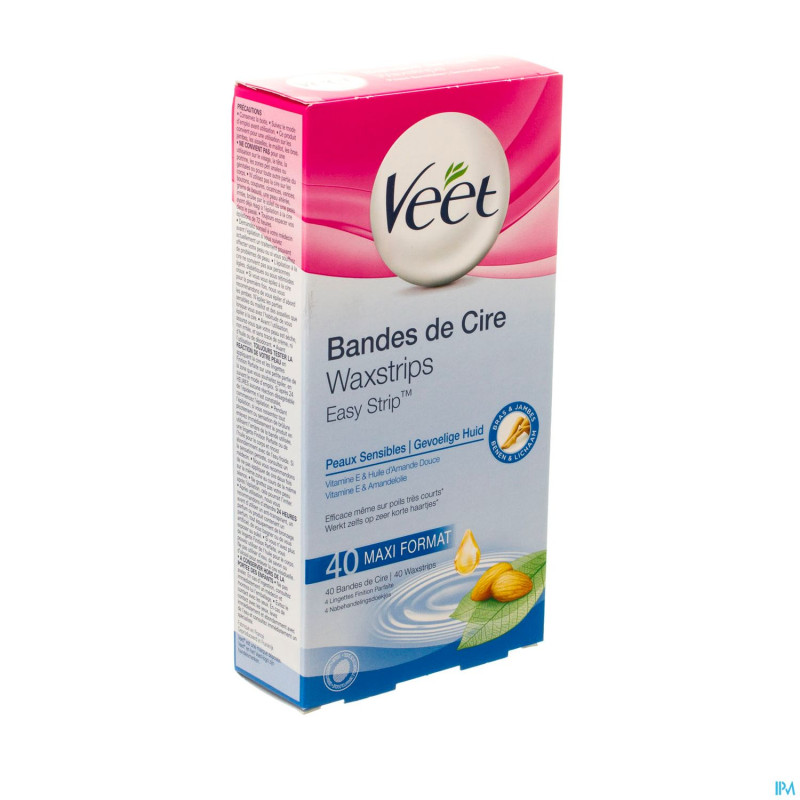 Veet easy strip bandes cire pretes emploi    40