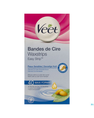 Veet easy strip bandes cire pretes emploi    40