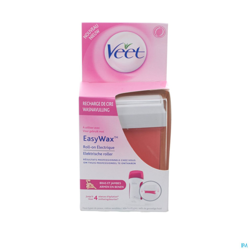 Veet easy wax roll-on electriq. recharge cire 50ml
