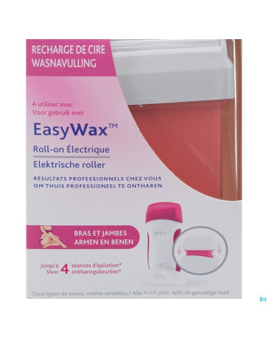 Veet easy wax roll-on electriq. recharge cire 50ml