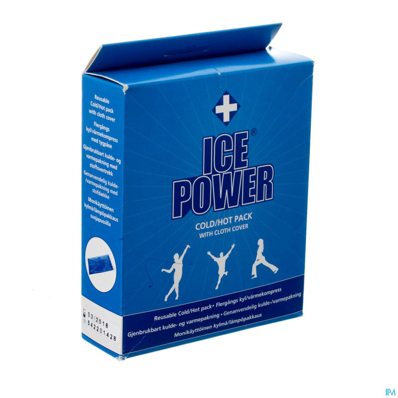 Ice power cold/hot pack avec housse 28x14cm