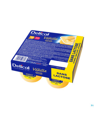 Delical creme dessert hp-hc s/lact.vanille  4x125g