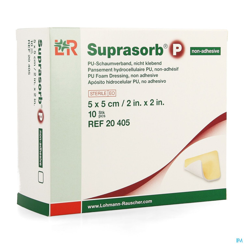 Suprasorb p mousse pu n/adh wcl  5,0x 5,0 10 20405