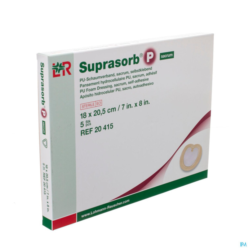 Suprasorb p mousse pu wcl sacr. 18,0x20,5  5 20415