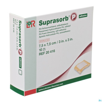 Suprasorb p mousse pu adh wcl  7,5x 7,5cm 10 20416
