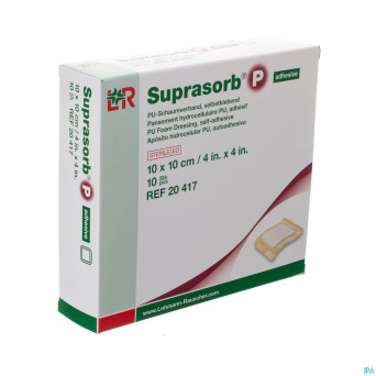 Suprasorb p mousse pu adh wcl 10,0x10,0cm 10 20417