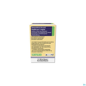Doxorubicin accord 2mg/ml fl inj 100ml