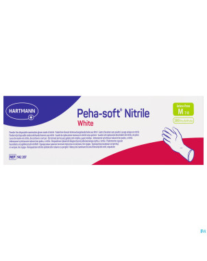 Peha soft gants nitrile blanc m 200 9422076