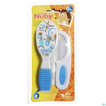 Nuby set peigne+brosse +3m
