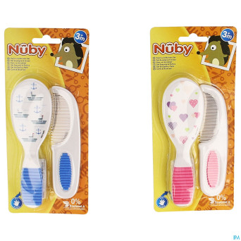 Nuby set peigne+brosse +3m