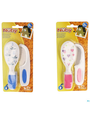 Nuby set peigne+brosse +3m