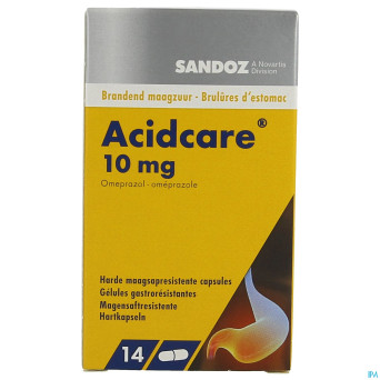 Acidcare 10 mg sandoz caps gastro res 14 x 10 mg