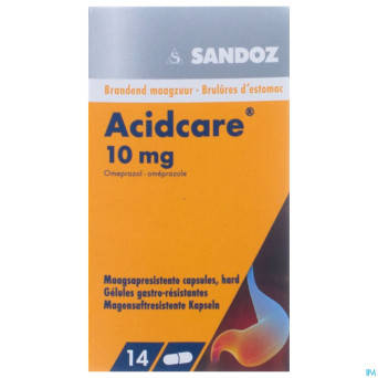 Acidcare 10 mg sandoz caps gastro res 14 x 10 mg