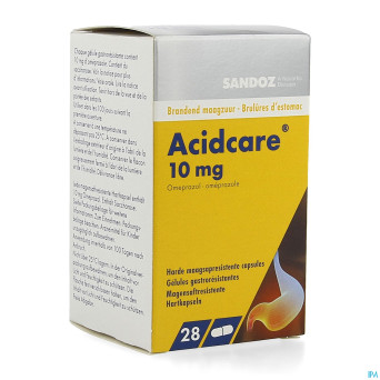 Acidcare 10 mg sandoz caps gastro res 28 x 10 mg