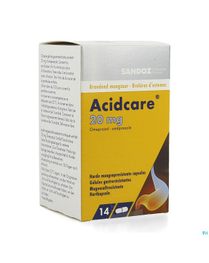 Acidcare 20 mg sandoz caps gastro res 14 x 20 mg