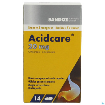 Acidcare 20 mg sandoz caps gastro res 14 x 20 mg