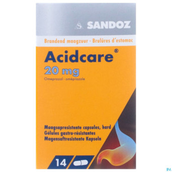 Acidcare 20 mg sandoz caps gastro res 14 x 20 mg