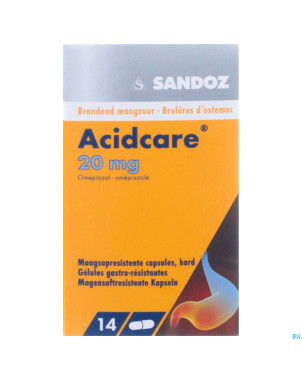 Acidcare 20 mg sandoz caps gastro res 14 x 20 mg