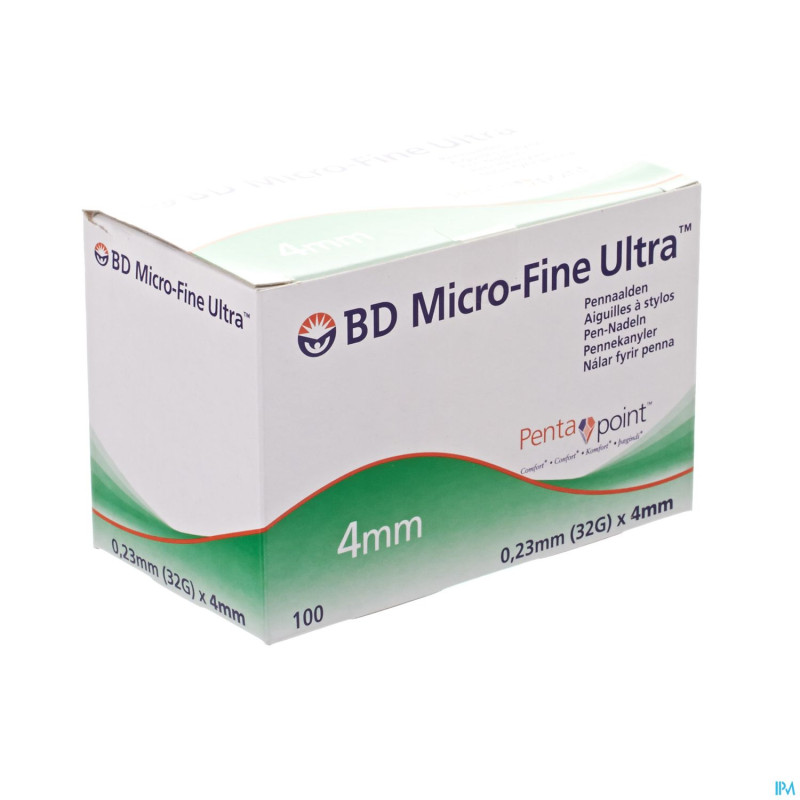 Bd microfine ultra aig. stylo 4mm 32g thinwall 100