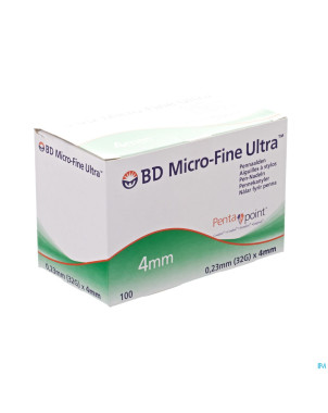 Bd microfine ultra aig. stylo 4mm 32g thinwall 100