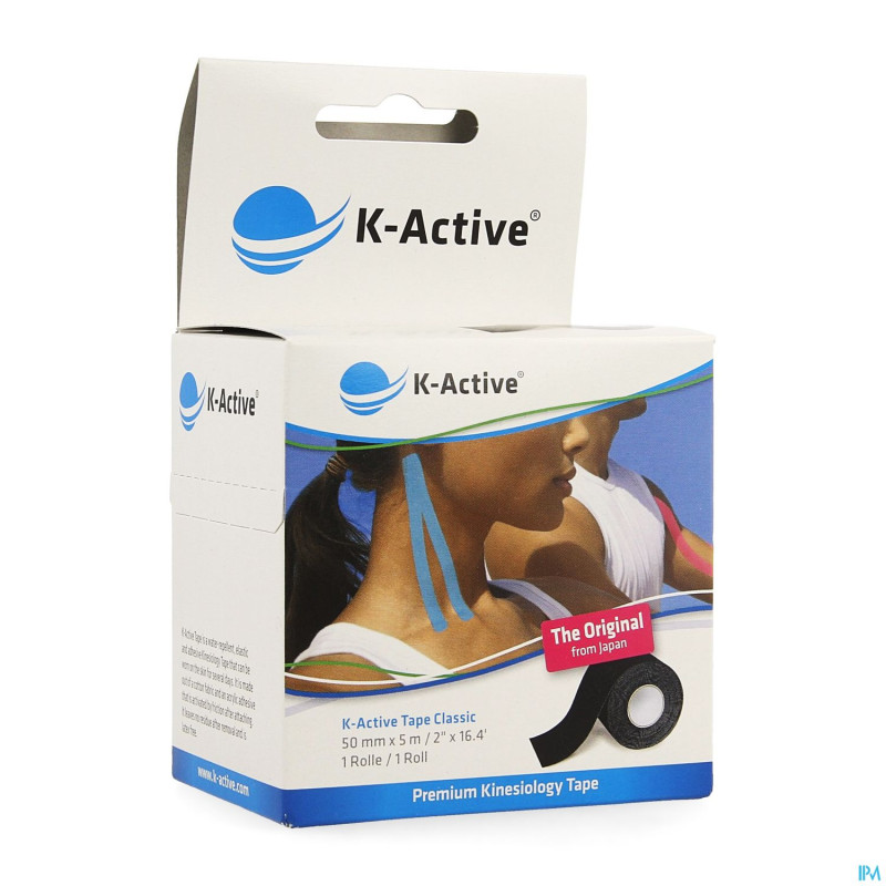 Naqi k active tape black 5,0cmx 5m