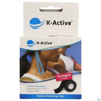 Naqi k active tape black 5,0cmx 5m