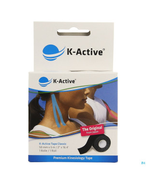 Naqi k active tape black 5,0cmx 5m