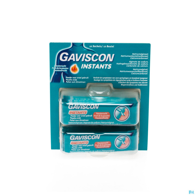 Gaviscon instants pdr orale fruit passion  sach 12