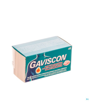 Gaviscon fraise comp a croquer 48 x 250 mg