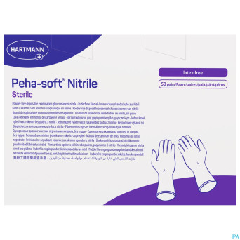 Peha soft gants nitrile sterile    s 50 9422114