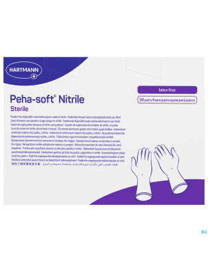Peha soft gants nitrile sterile    s 50 9422114