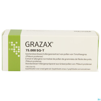 Grazax 75000 sq-t lyop. sublingual    100
